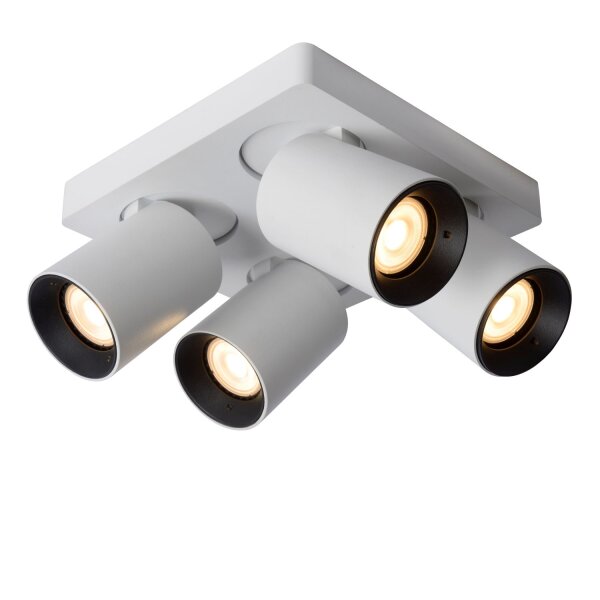 Deckenstrahler verstellbar Aluminium Weiß GU10 2200 K