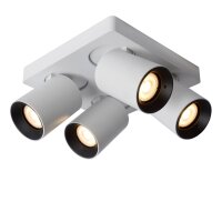Deckenstrahler verstellbar Aluminium Weiß GU10 2200 K