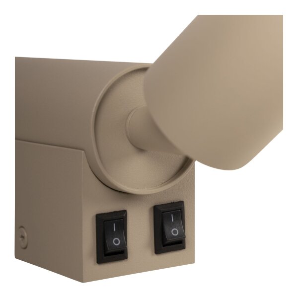 Wandspot Metall Kaffeebraun GU10 H:30 cm modern