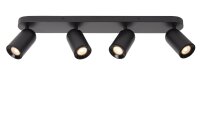 Deckenstrahler flexibel Schwarz 4-flammig GU10 edel