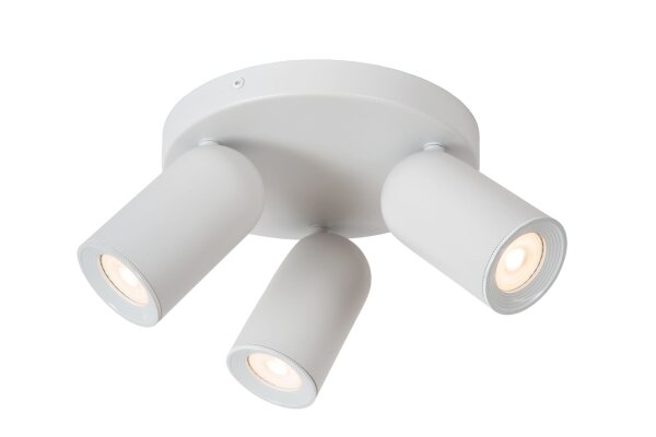 Deckenspot Metall Weiß 3-flammig GU10 modern edel