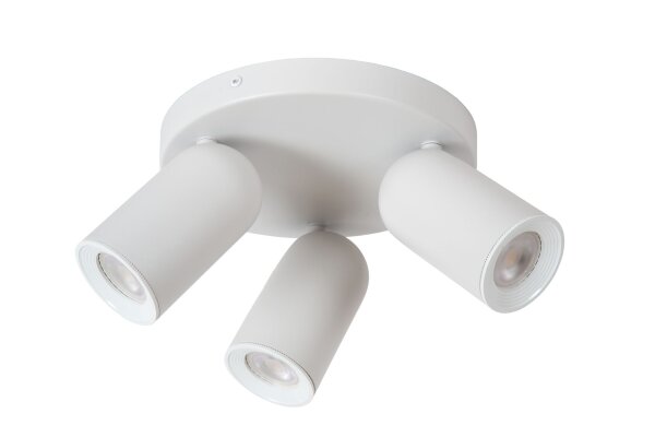 Deckenspot Metall Weiß 3-flammig GU10 modern edel