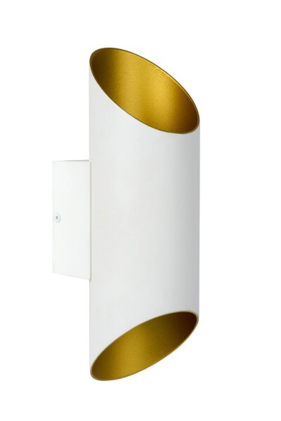 Wandlampe Up Down Weiß G9 H:30 cm modern edel rund