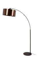 Bogenleuchte Schwarz Rost E27 H:185 cm modern edel