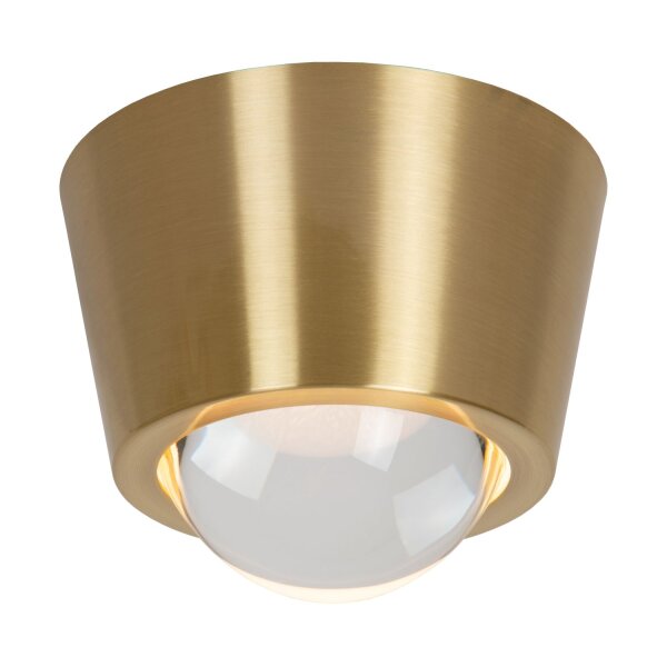 LED Deckenlampe Aluminium Messing 3000 K Ø9 cm edel
