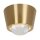LED Deckenlampe Aluminium Messing 3000 K Ø9 cm edel