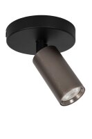Deckenspot Aluminium Kaffeebraun GU10 B:10 cm edel