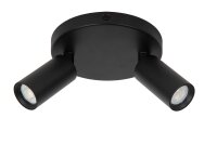 Deckenspot Metall Schwarz GU10 L:25 cm modern edel