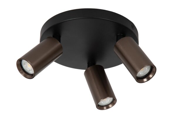 Deckenstrahler flexibel Kaffeebraun B:18 cm GU10
