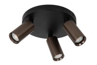Deckenstrahler flexibel Kaffeebraun B:18 cm GU10