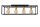 Deckenleuchte Schwarz Messing E27 L:80 cm edel