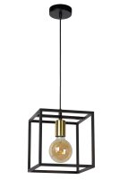 H&auml;ngelampe Metall Schwarz E27 B:22 cm modern edel