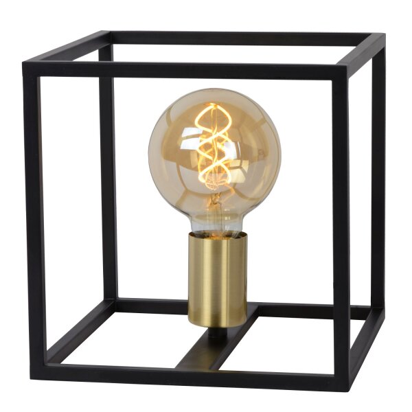 Tischlampe Metall Schwarz E27 H:22 cm modern edel