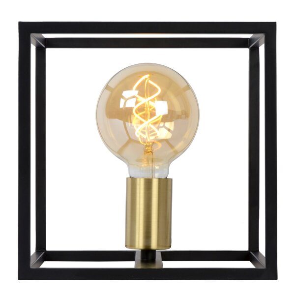 Tischlampe Metall Schwarz E27 H:22 cm modern edel