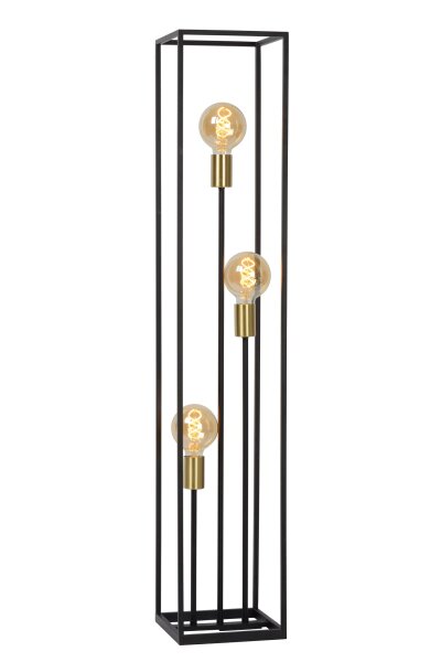 Stehlampe Metall Schwarz E27 H:120 cm modern edel