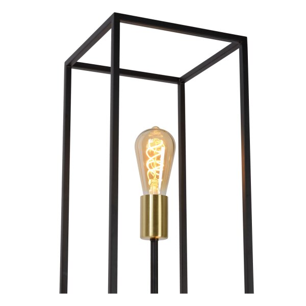 Stehlampe Metall Schwarz E27 H:120 cm modern edel