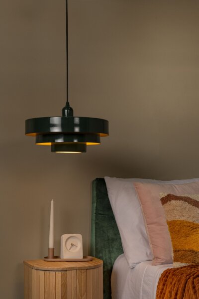 Retro Hängelampe Grün E27 B:35 cm modern edel