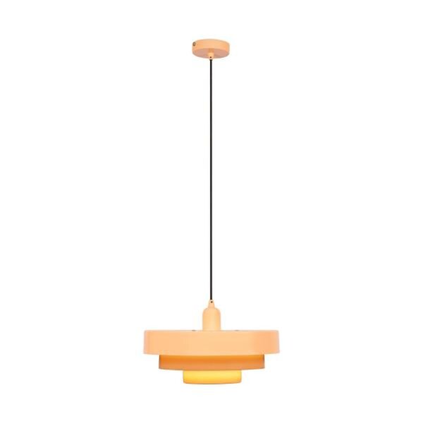 Retro Hängelampe Rosa E27 Ø35 cm rund Dreifach Schirm