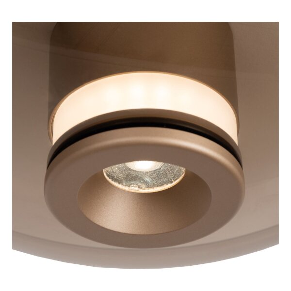 LED Deckenleuchte Glas 2700 K B:23 cm Bernstein