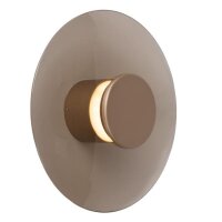 LED Wandleuchte Glas 2700 K L:23 cm Bernstein edel