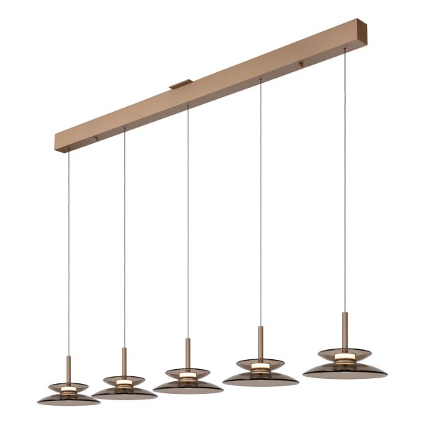 LED Pendelleuchte Glas 2700 K L:150 cm Bernstein