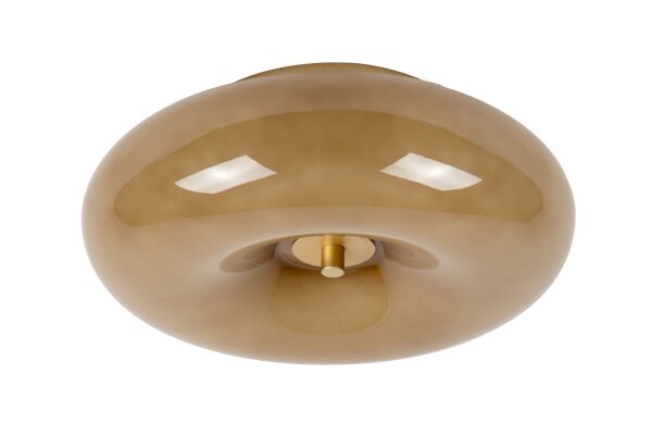 Retro Deckenlampe Glas Messing G9 B:30 cm edel