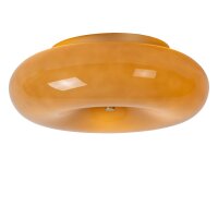 Retro Deckenlampe Glas Messing G9 B:30 cm edel