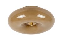 Retro Deckenlampe Glas Messing G9 B:30 cm edel