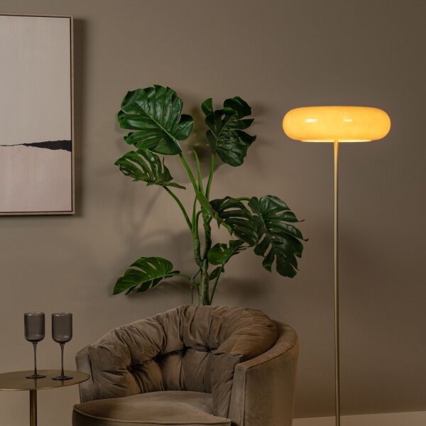 Stehleuchte Messing G9 H:150 cm modern edel rund