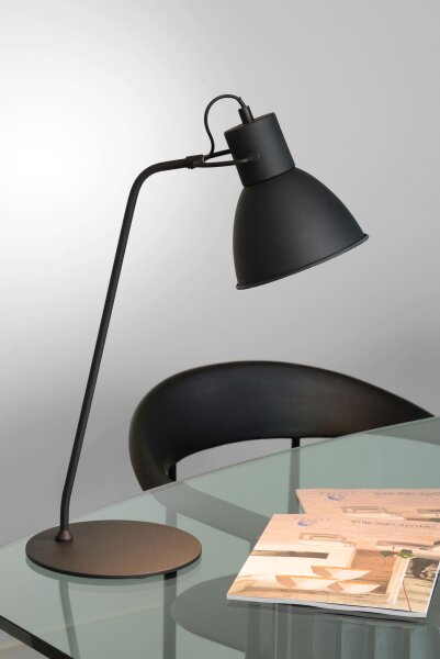 Tischlampe Schwarz E14 H:50 cm Vintage modern edel