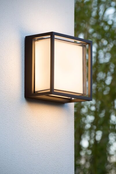 LED Wandleuchte Aluminium Schwarz 3000 K L:17 cm
