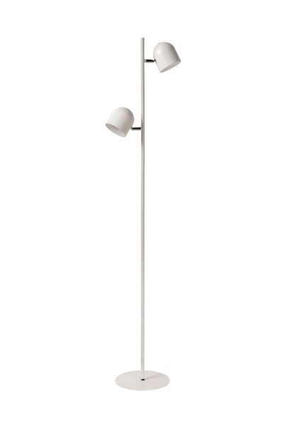 LED Stehleuchte Metall Weiß 3000 K H:141 cm edel