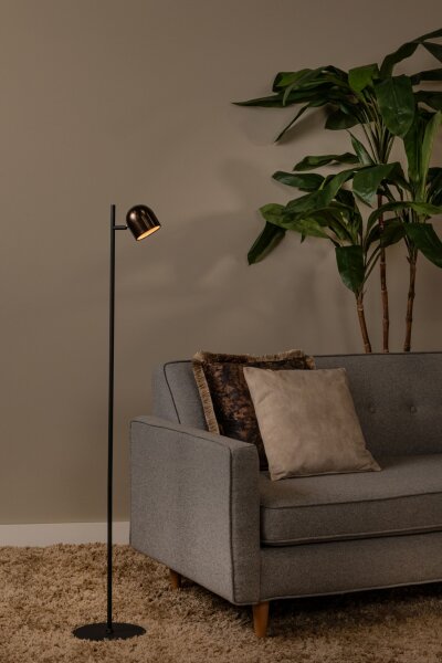 LED Akku Stehleuchte Braun 3000 K H:137 cm edel