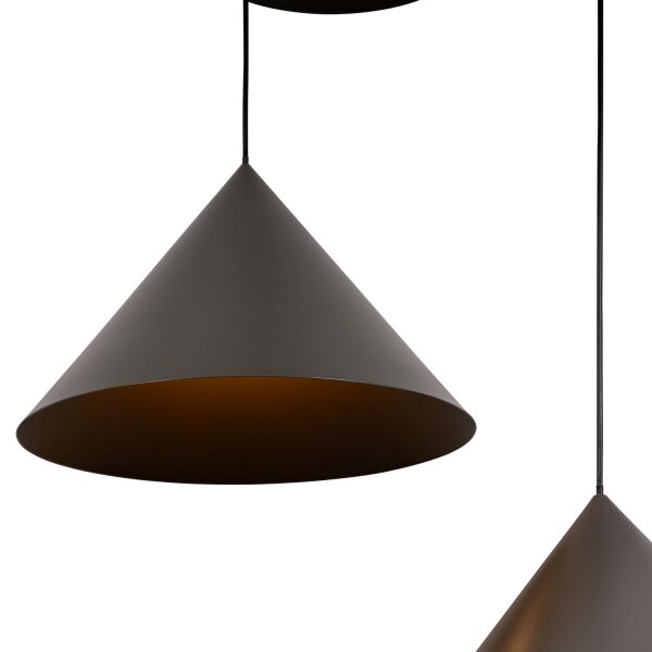 Hängelampe Eisen Grau E27 B:68 cm stylisch edel