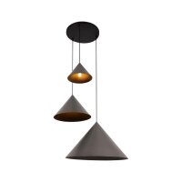 Hängelampe Eisen Grau E27 B:68 cm stylisch edel