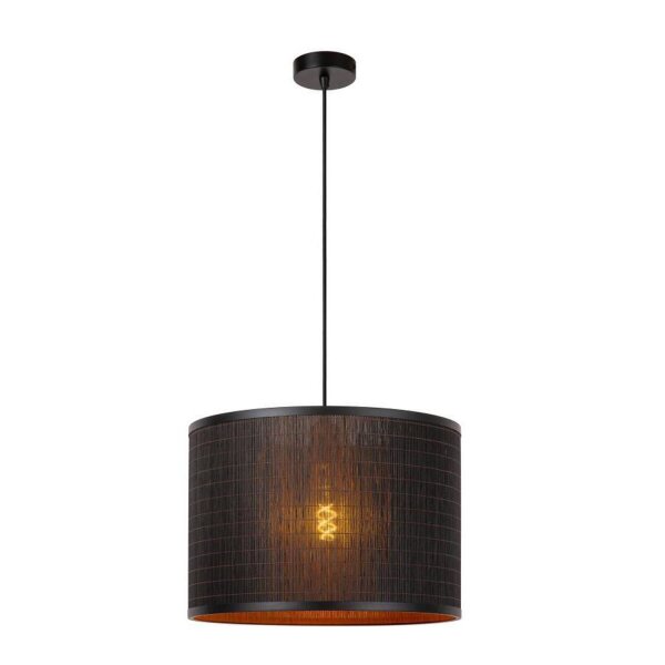 Hängelampe Rattan E27 Ø40 cm blendarm modern edel