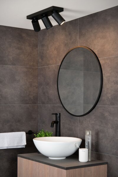 Deckenstrahler flexibel Schwarz 2200 K B:38 cm