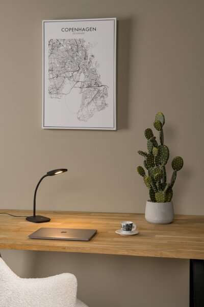 LED Schreibtischleuchte Schwarz 3000 K H:45 cm