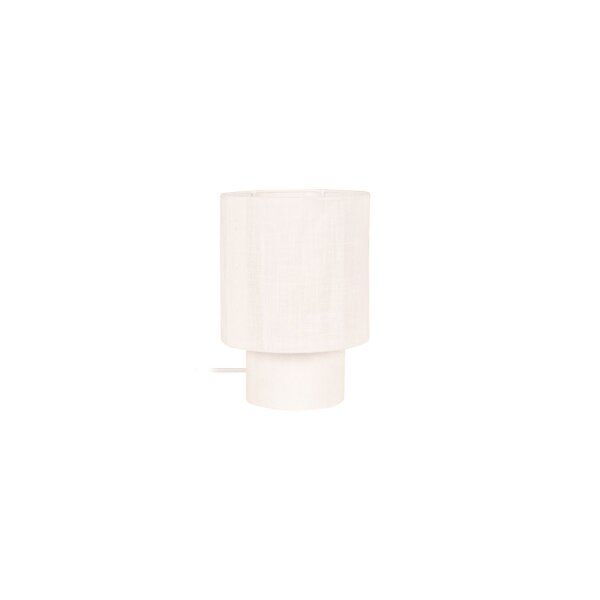 Tischleuchte Stoff Weiß E14 H:28 cm Landhaus edel
