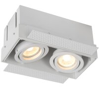 Einbaustrahler Aluminium Weiß GU10 L:18 cm edel