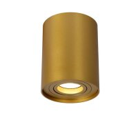Aufbaustrahler Aluminium MessingØ 9 cm rund GU10