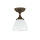 Lampe de plafond laiton verre Art Nouveau artisanat noble