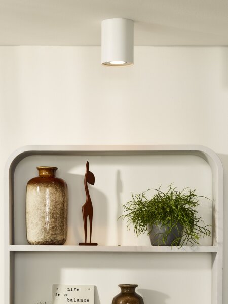 Aufbaustrahler Weiß GU10 B:9 cm eckig modern