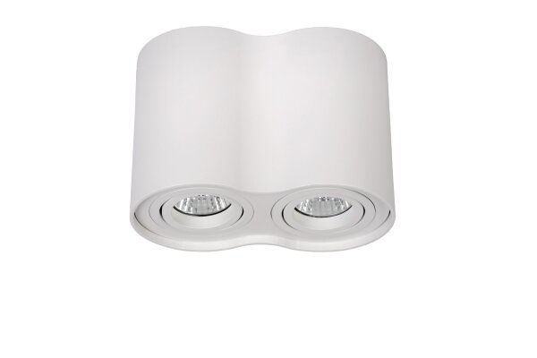 Aufbaustrahler Aluminium Weiß GU10 L:18 cm edel