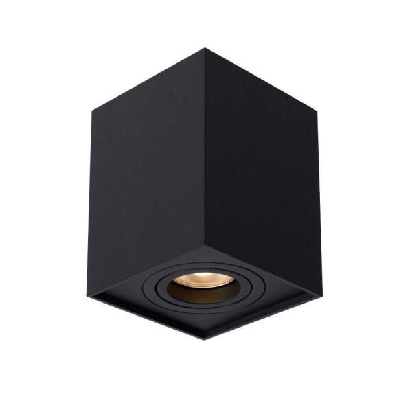 Aufbaustrahler Aluminium Schwarz GU10 B:9 cm edel
