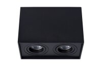 Aufbaustrahler Aluminium Schwarz GU10 modern edel