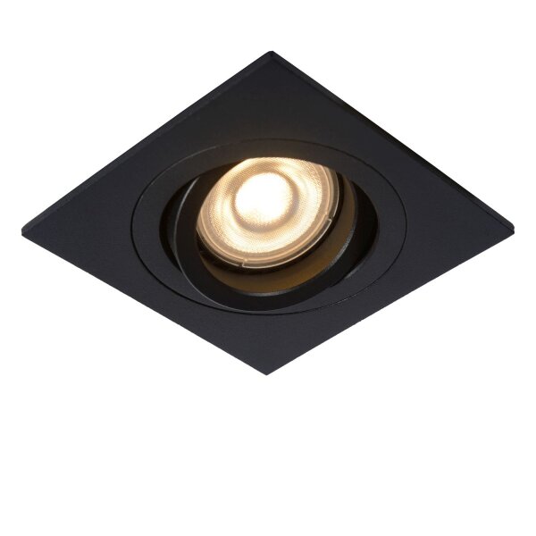 Einbauleuchte Aluminium Schwarz GU10 L:9 cm edel
