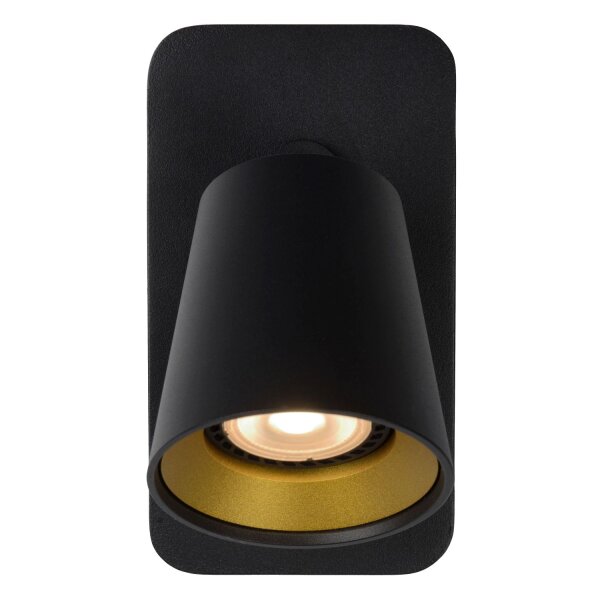 Wandspot flexibel Schwarz Messing 2200 K L:9 cm