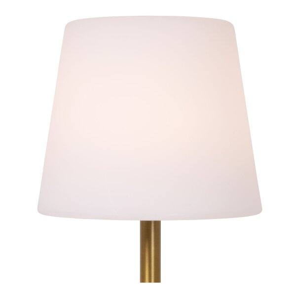 LED Tischlampe Akku Messing Weiß 2700 K H:41 cm modern