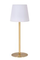 LED Tischlampe Akku Messing Weiß 2700 K H:41 cm modern